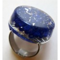 Bague perles bleu roi