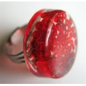 Bague perles rouges