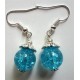 Boucles d'oreilles turquoise craquelées