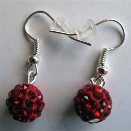 Boucles d'oreilles rouges
