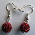 Boucles d'oreilles rouges
