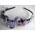 Serre tête violet et argent