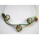 collier alu vert et marron