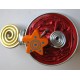 Barrette rouge et orange
