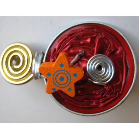 Barrette rouge et orange
