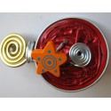 Barrette rouge et orange