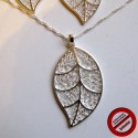 Parure feuilles : Boucles d'oreilles feuille et pendentif feuille(Attention produit non artisanal)