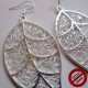 Parure feuilles : Boucles d'oreilles feuille et pendentif feuille(Attention produit non artisanal)