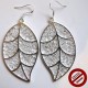 Parure feuilles : Boucles d'oreilles feuille et pendentif feuille(Attention produit non artisanal)