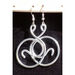 Boucles d'oreilles en fil argent diamètre 3 cm