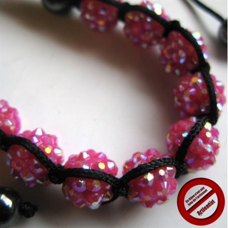 Bracelet Shamballa rose (Attention produit non artisanal)