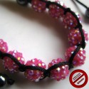 Bracelet perles à facettes rose (Attention produit non artisanal)
