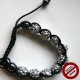Bracelet Shamballa gris foncé (Attention produit non artisanal)