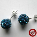 Boucles d'oreilles à facettes bleues (Attention produit non artisanal)