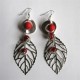 Boucles feuilles rouges