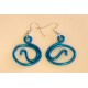 Boucles d'oreilles bleu turquoise