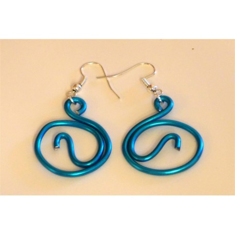 Boucles d'oreilles bleu turquoise