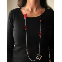 Sautoir rouge
