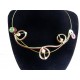 collier alu vert et marron
