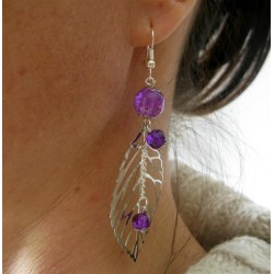 Boucles feuilles violettes