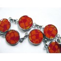 Bracelet fimo couleurs chaudes 