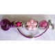 Barrette "douceur rose et fuchsia" 10 cm