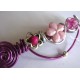 Barrette "douceur rose et fuchsia" 10 cm