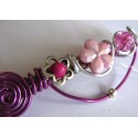 Barrette "douceur rose et fuchsia" 10 cm