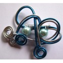 Broche coeur bleue et noire