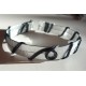 Bracelet en fil alu plat argenté et noir
