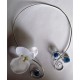 collier orchidée turquoise