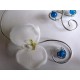 collier orchidée turquoise