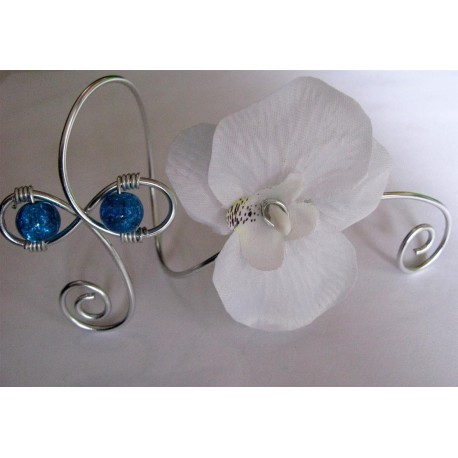 Bracelet orchidée turquoise