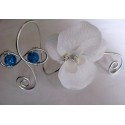 Bracelet orchidée turquoise