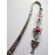 Marque-page "fuchsia argent"