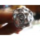 Bague fleur fil alu plat strié