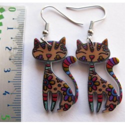 Boucles d'oreilles "chat" (Attention produit non artisanal)