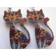 Boucles d'oreilles "chat" (Attention produit non artisanal)