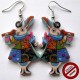 Boucles d'oreilles "lapin d'Alice" (Attention produit non artisanal)