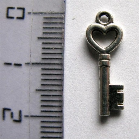 Breloque "clé coeur"