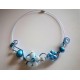 Collier turquoise avec perles en fimo