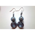 Boucles d'oreilles bleu tendre