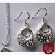Parure feuilles : Boucles d'oreilles feuille et pendentif feuille(Attention produit non artisanal)
