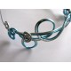 Serre-tête turquoise et argent