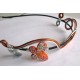Serre tête papillon orange et argent