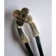 Bracelet cuir fermoir fleur