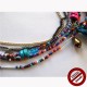 Collier "plumettes" noir ou multicolore (Attention produit non artisanal)