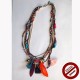 Collier "plumettes" noir ou multicolore (Attention produit non artisanal)