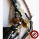 Collier "plumettes" noir ou multicolore (Attention produit non artisanal)