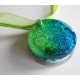 Collier avec pendentif "effet verre turquoise"